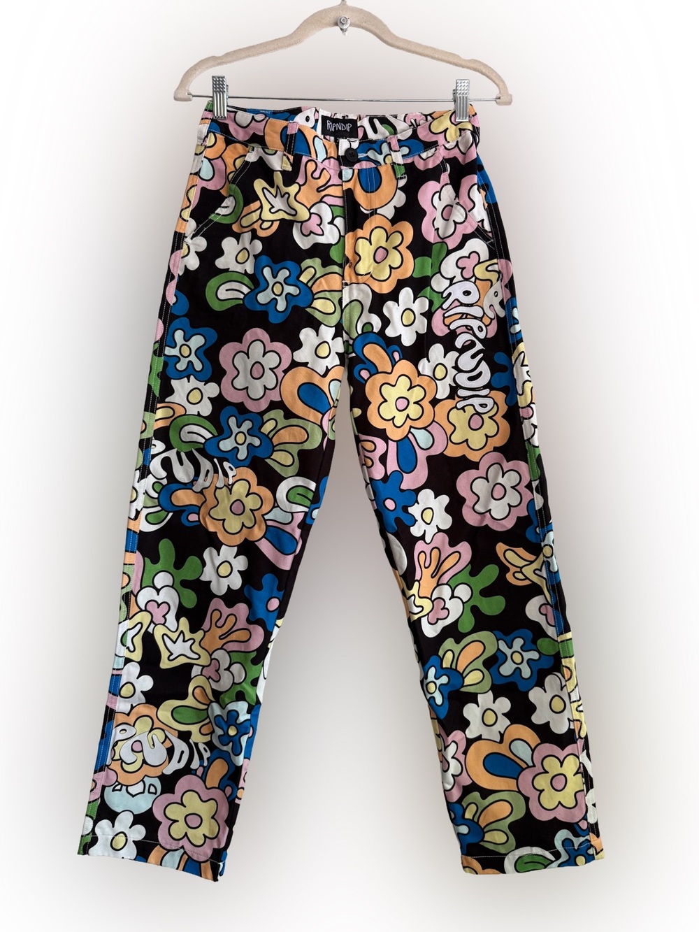 RIPNDIP Flower Child AOP Unisex Flower Print Pants 28x27 Mod Streetwear